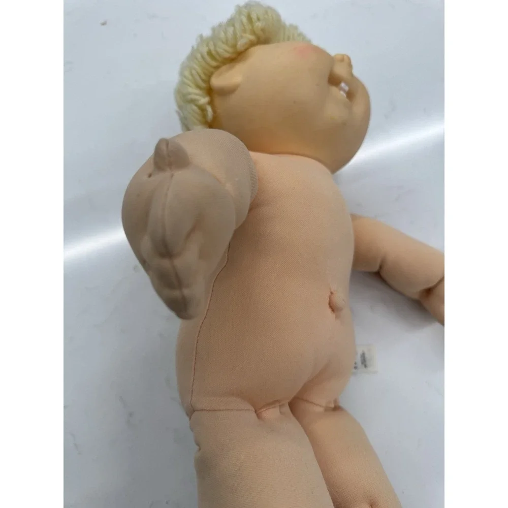 Vintage Cabbage Patch Kids Boy Doll Blonde Yarn Hair Skateboard Shirt 90s Retro